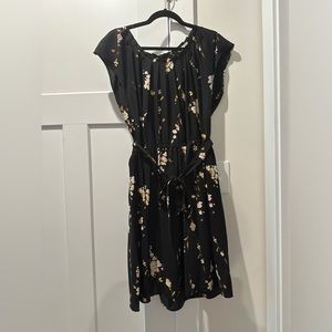 Lauren Conrad Black Floral Dress